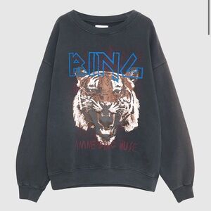🆕 NWT ANINE BING Black Tiger Sweatshirt